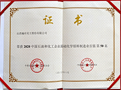 2020年基礎(chǔ)化學(xué)原料制造業(yè)百強企業(yè)